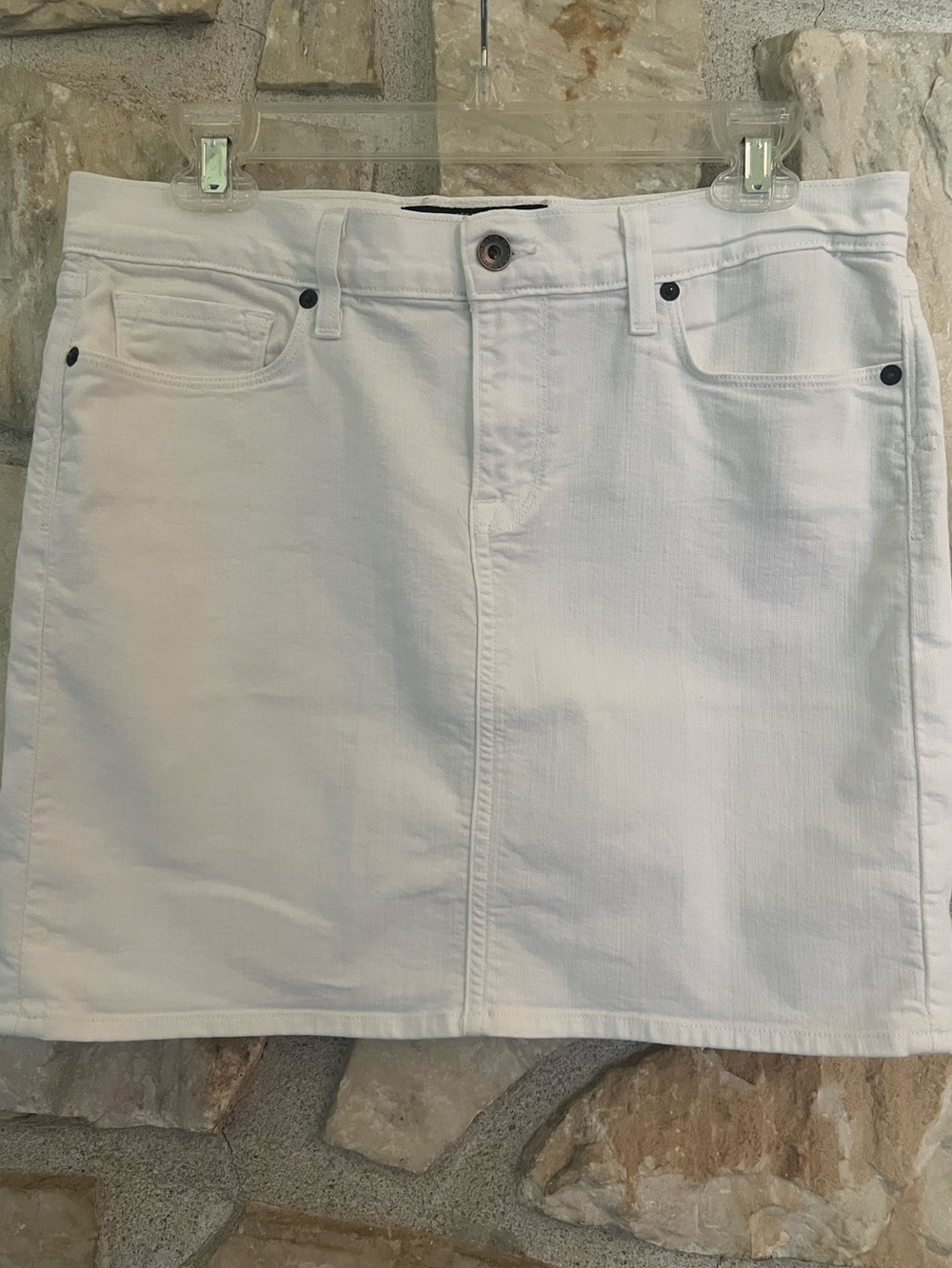 White Denim Lucky Brand Mini Skirt - Classic Five-Pocket Style 8/29